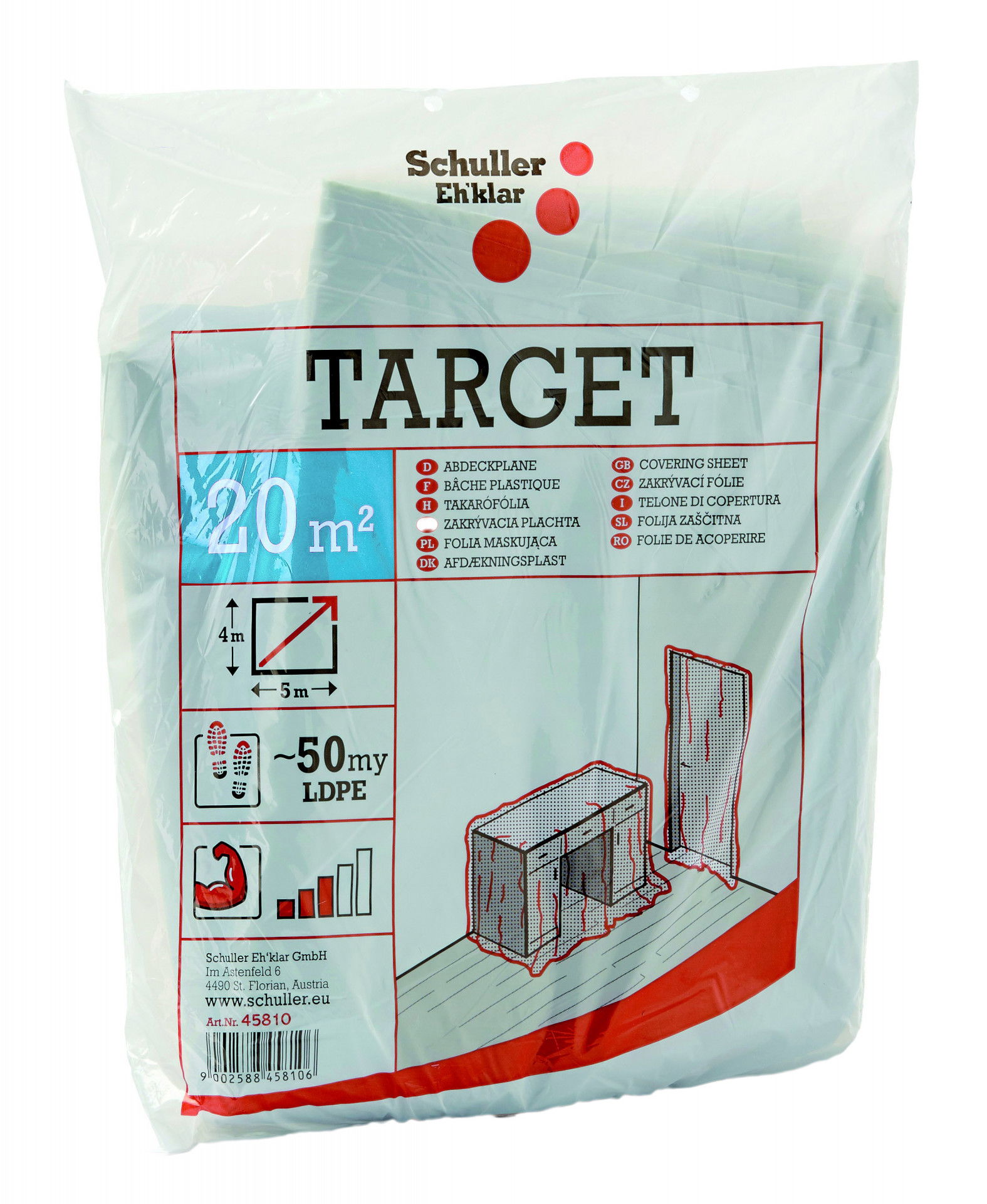 Schuller TARGET S50 takarófólia, LDPE, áttetsző, opálos, 50 my, 4 m x 5 m termék fő termékképe