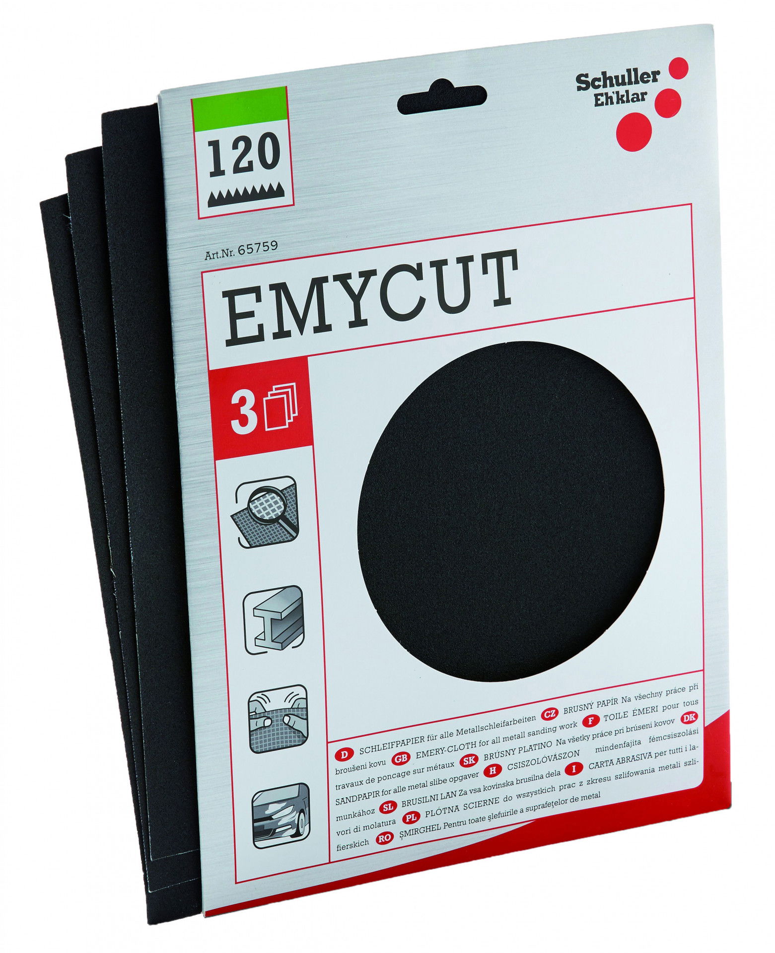 Schuller EMYCUT SET csiszolóvászon, 230 x 280 mm, 3 db/csomag termék fő termékképe