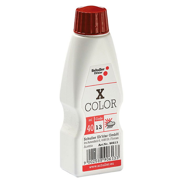 Schuller X-COLOR fény- és időjárásálló színező, 40 ml, piros oxid termék fő termékképe