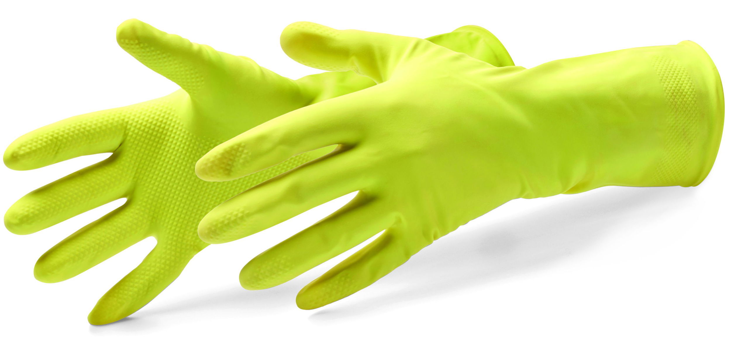 Schuller CLEANSTAR ECO latex háztartási kesztyű texturált felülettel, sárga termék fő termékképe