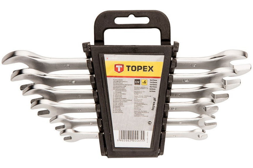 Topex 35D655 villáskulcs készlet, CrV acél, 6 részes termék fő termékképe