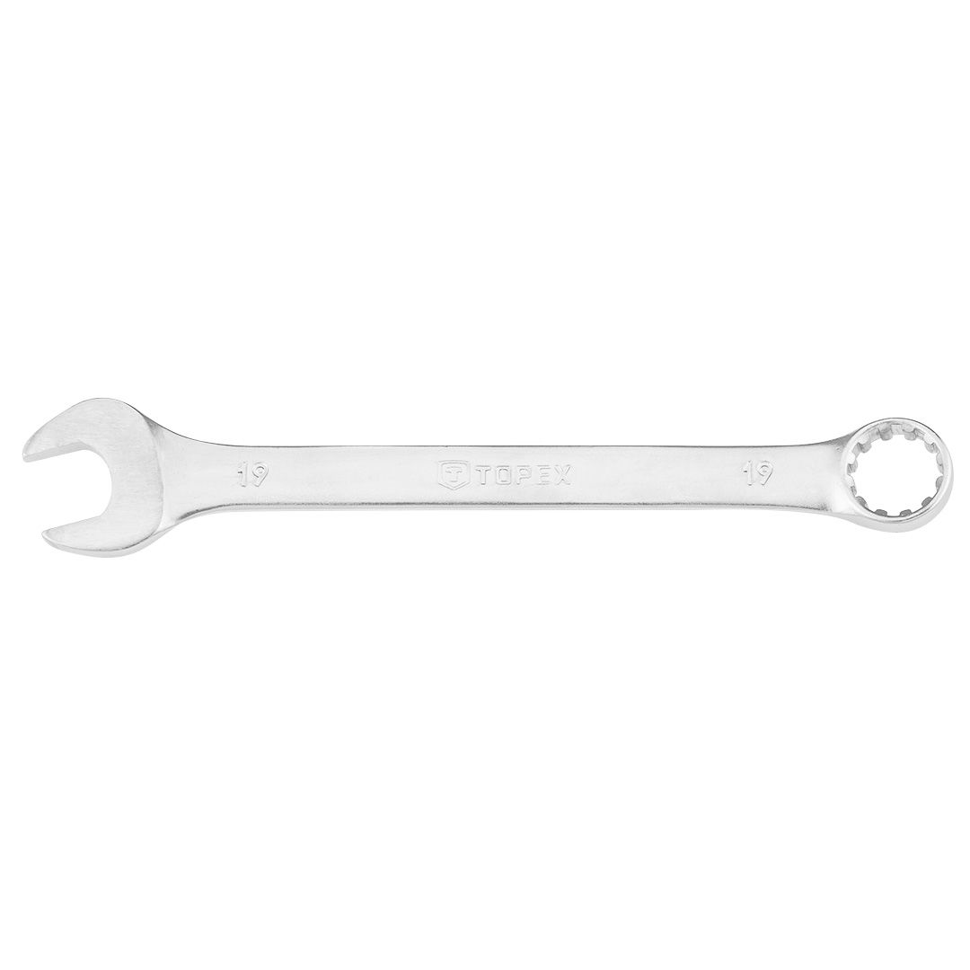 Topex 35D714 csillag-villáskulcs, CrV acél, ovális keresztmetszet, 19 mm termék fő termékképe