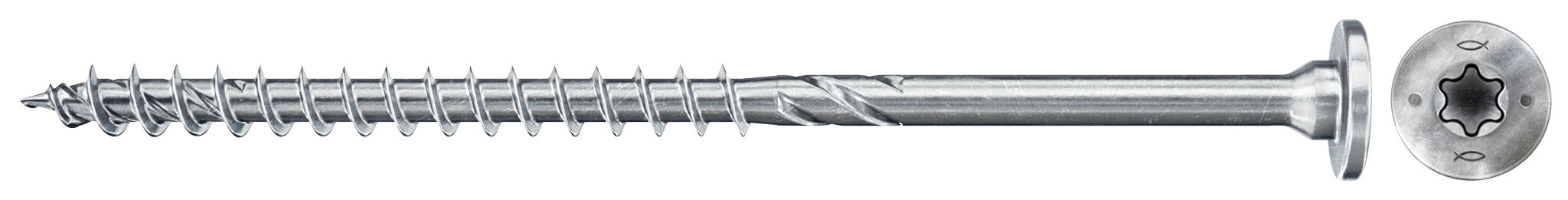 Fischer PowerFast FPF II ST25P 5.0 x 80 BC 200 lépcsősen süllyesztett fejű, kékre horganyzott részmenetes forgácslapcsavar TX behajtással, 200 db/csomag termék fő termékképe