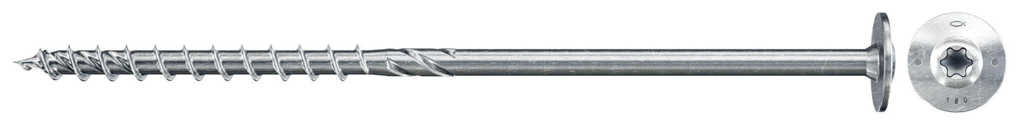 Fischer PowerFast FPF II WTP 10.0 x 280 BC 50 lapos fejű, részmenetes szerkezetépítő csavar TX behajtással, 50 db/csomag termék fő termékképe